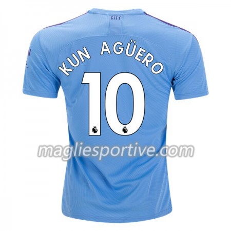 Completo Calcio Manchester City Kun Agüero 10 Divisa Prima 2019/2020 
